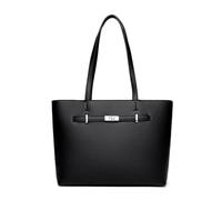 JIABAOZ Borsa Shopper Da Donna, Borsa Da Lavoro Ufficio Spaziosa Per A4 E PC 14", Borso A Spalla in Pelle PU Con Tasche, Tote Bag Borso Shopper Da Donna,perLavoro, Viaggi, Shopping (Nero)