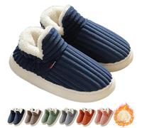 JIABAOZ Fluffy Slippers for Women, Cloud Slippers Booties, Winter Warm Fuzzy House Slipper, Thick Sole Anti-Skid Cozy Plush Booties, Indoor Outdoor Slip On Shoes (Blue,40)