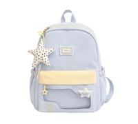 JIABAOZ Zaino Ita Bag Per Adolescente Con Finestra Trasparente E Ciondolo A Stella, Design Carino Con Scomparti Multipli Per Istituto E Uso Quotidiano (Blu)