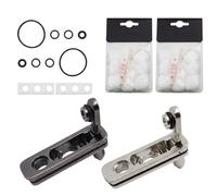 JIAC 2 Set Accessori per Zippo Accendini Guarnizione per Inserto per Accendino Set Accessori in Metallo Contro Evaporazione con 2 Cotone,Stopponi,Anti-Perdita Base in Metallo per Accendino