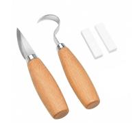 JIAC Kit Intaglio Legno 4 Pezzi Strumento per Intaglio del Legno con Gancio Coltello e Coltello da per Principianti e Scultori Professionisti per Sgrossatura per Intaglio Della Ciotola del Cucchiaio