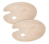 JIADEXIN 2 Pezzi Tavolozza di Pittura in Legno - Palette Universale per Pittura Tavolozza per Artisti con Foro Tavolozza Pittura per Pittura ad Olio, Acrilico, Acquerello