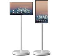 JIADUOFU Smart TV Portatile con Schermo Touch Screen 21,5 Pollici, Batteria 7800 mAh, TV Mobile su Ruote con Controllo vocale, Sis-Tema operativo Android, 6 GB RAM + 128 GB Spazio archiviazione