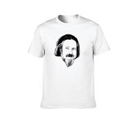 JIAERLE TOYS Summer T-Shirt Alan Watts Zen Buddhist Philosophy Soft And Light White L