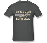 JIAERLE TOYS Uomo's FSU Fear The Spear Logo T Shirt Grey Grey S