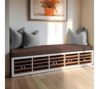 JIAFANG Cuscino per Panca di Dimensioni Personalizzate 50 x 172 cm con Fondo Antiscivolo Cuscino per Panche da Divano Patio Fodera Lavabile Davanzale Della Finest, marrone