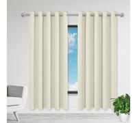 JIAFANG Tende per Interni con Anelli 320 x 190 cm Moderne Termiche Tenda a Traslucido Tenda per Interni per Il Soggiorno e La Camera, Beige
