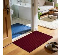 JIAFANG Zerbino Asciugapassi Antiscivolo 65 x 66 cm Lavabile, Resistente Allo Sporco Tappeto Ingresso Interno Ultrasottile Lavabile in Lavatrice per Casa O Ufficio, Rosso