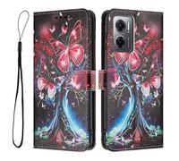 JIAFEI Cover per OPPO A5M / OPPO A5 5G/4G, Custodia Portafoglio Libro PU Pelle Elegante Motivo, Cordino/Slot Carte/Magnetica Scatto/Stand per Ragazze Donne, Albero