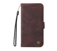 JIAFEI Cover per OPPO Reno 14 5G (Reno14 5G), Libro Custodia Portafoglio Premium Pelle PU Case Con Cordino/Slot per Schede/Magnetica a Scatto/Funzione Stand, Marrone