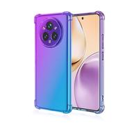 JIAFEI Cover per Realme 14 Pro 5G Custodia Protettiva in TPU Morbida Ultrasottile Antiurto ad Angoli Protezione per Fotocamera Schermo Gradienti Trasparenti Porpora/blu
