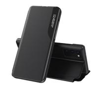 JIAFEI Cover per Samsung Galaxy A55 5G, Custodia Luxury Mirror Case con Una Schermo Finestra Cover, Nero