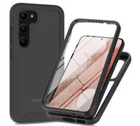 JIAFEI Cover per Samsung Galaxy S24, [con Protezione dello Schermo Integrata] 360 Gradi Rugged Trasparente Case Armor Bumper Cover per Samsung Galaxy S24 - Nero
