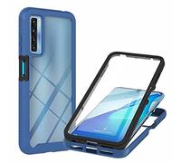 JIAFEI Cover per TCL 20 5G/TCL 20S/TCL 20L/TCL 20L+, [con Protezione dello Schermo Integrata] 360 Gradi Rugged Trasparente Case Armor Bumper Cover per TCL 20 5G/TCL 20S/TCL 20L/TCL 20L+ - Blu