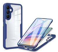 JIAFEI Cover per Xiaomi POCO F7 5G/Redmi Turbo 4 Pro, Trasparente Protezione Schermo Integrata con Protezione Completa 360 Gradi, Protezione Fotocamera, Antiurto Custodia, Blu