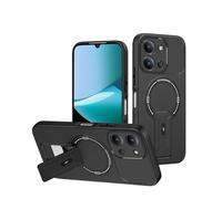 JIAFEI Cover per Xiaomi Redmi 15C 4G, Compatibile con Magnetic Wireless Charging/Cavalletto, Protezione Anti Caduta Militare, Opaco Custodia, Nero
