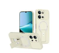 JIAFEI Cover per Xiaomi Redmi 15C 4G, Compatibile con Magnetic Wireless Charging/Cavalletto, Protezione Anti Caduta Militare, Opaco Custodia, Bianco