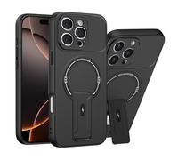 JIAFEI Cover per Xiaomi Redmi Note 14 5G, Compatibile con Magnetic Wireless Charging/Cavalletto, Protezione Anti Caduta Militare, Opaco Custodia, Nero