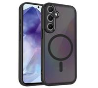 JIAFEI Cover per Xiaomi Redmi Note 14 Pro 5G/Note 14 Pro 4G/POCO X7 5G, Custodia TPU Magnetic Wireless Charging, Obiettivo per Fotocamera Protezione, Protezione Militare, Traslucida Opaca, Nero