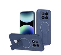 JIAFEI Cover per Xiaomi Redmi Note 14 Pro 5G/Pro+ Plus 5G, Compatibile con Magnetic Wireless Charging/Cavalletto, Protezione Anti Caduta Militare, Opaco Custodia, Blu