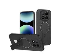 JIAFEI Cover per Xiaomi Redmi Note 14 Pro 5G/Pro+ Plus 5G, Compatibile con Magnetic Wireless Charging/Cavalletto, Protezione Anti Caduta Militare, Opaco Custodia, Nero