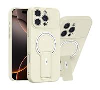 JIAFEI Cover per Xiaomi Redmi Note 15 5G, Compatibile con Magnetic Wireless Charging/Cavalletto, Protezione Anti Caduta Militare, Opaco Custodia, Bianco