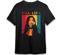 Jiaggoyrx Dua Lipa T Shirt Graphics Color Singer Pop Hot Tee Top Tee Classic Vintage Retro Style 90s Music for Men And Women Size XL