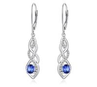 Jiahanzb 18K Oro Placcata Orecchini Donna Pendenti Argento 925 Orecchino Goccia Infinito con Ciondolo Anallergico con Zirconi 5A per Madre Fidanzata Moglie per l'anniversario di Natale San Valentino…