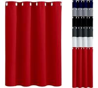 JIAHAO Tende Camera da Letto Oscuranti 160 x 140 cm Tende Facili da Lavare Tende per Camera da Letto Perfetto per Ambienti Moderni per Interni Finestre con Anelli 1 Pezzi, Rosso