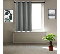 JIAHAO Tende Eleganti 120 x 100 cm Materiale Resistente Tende Insonorizzanti Ideale per Famiglie per Interni Finestre con Anelli 1 Pezzi, Grigio Chiaro