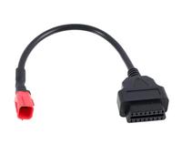 JiaHeHe OBD2 cavo diagnostico adattatore 16 pin a 6 pin, dispositivo diagnostico moto cavo per Honda Suzuki, OBD2 cavo adattatore per rilevazione degli errori e diagnostica ECU, connettore plug and
