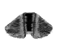 JIAHG Sciarpa gotica naturale con piume, per Halloween, per cosplay