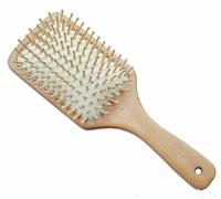 Jiaho, spazzola quadrata in legno naturale grande, spazzola per capelli, spazzola ovale in legno, setole antistatiche, manico in legno, spazzola per massaggio, massaggio al cuoio capelluto spa