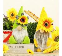 Jiahuade 2 pezzi primavera girasole ape gnomo primaverile, gnomo di Pasqua, decorazione primaverile, gnomo estivo, per la casa, decorazione della cucina