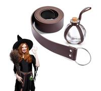 Jiahuade Bottiglia Di Pozione Oscura,Bottiglia Di Pozione Oscura Di Halloween,Bottiglia Di Pozione Da Mago E Strega,Bottiglie Di Pozioni Di Halloween Con Cintura (B)