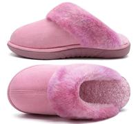 jiajiale Pantofole Donne Delle Accogliente Caldo Fluff Slipper Per Inverno Slip On Cuscino Morbido Memory Foam Scarpe Casa Con Suola In Gomma Dura Indoor Outdoor Rosa EU38