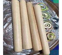 JIAJUTUI001 Gambe per Mobili in Legno Massello Piedi per Divano Tavolino Comò,Portata 50 kg per Pezzo,Verniciato Chiaro Set da 4 Pezzi con Viti,Letto e TV Piedini (legno,15cm(5.9in))