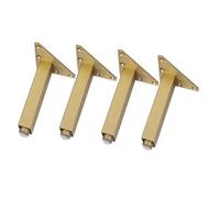 JIAJUTUI001 Set di 4 gambe per mobili in metallo, lega di alluminio Piedini di ricambio fai da te per divani per Televisore, Divano, Cattedra, Armadio del Bagno