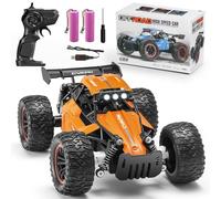 Jiakora Macchina Telecomandata per Bambini, 2,4 GHz Auto Telecomandata con Luce LED, 1:16 RC Car Offroad Monster Truck Telecomandato con 2 Batterie, Auto Giochi Regalo di Compleanno Natale per Ragazzi