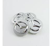 Jialet Auto Coprimozzi per Mazda MX-30 Mazda MX-5, Coprimozzo Ruota Centrale Emblema Pneumatico Tappi Copertura Mozzo Impermeabile Cerchioni Accessori e Parti,Silver-52MM