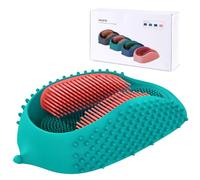 JIALEYA Lu-lala - Massaggiatore per piedi da doccia, portatile, manuale, per lenire i piedi neuropatia dolorante, migliora la circolazione del piede, uso bagnato e asciutto (blu-rosa)