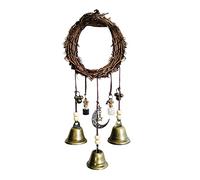JIALG Campanelli per streghe per protezione, decorazione strega fatta a mano per pomello della porta, attira positivi e scaccia negativi, stile Boho cono campane per casa, giardino, decorazione