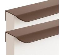 JIALUO0318 Invisibile Maniglie Lega di Alluminio Nascoste per Armadio Maniglie per Mobili Maniglia Cucina Maniglione per Porta Pomolo per Mobile 2 Pezzi (Marrone,Length 600mm)