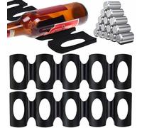 JIAMIAN 2PCS Porta Bevande Per Birra, Porta Bevande Impilabili, Distributore Di Serbatoi Frigorifero, Porta Vino, Porta Bevande, Ospitare 5 Bottiglie Impilate, Adatto Per Tavolo Da Pranzo In Cucina