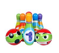 JIAMIAN Birilli Bowling per Bambini, Morbido Birilli per Bambini Set con 6 Birilli E 2 Palle, per Esterno Interno Giochi Giocattoli, Regali Educativi per Festa dei Bambini (A)