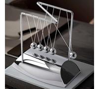 JIAMIAN Culla Newton a Forma Di z, 5 Sfere In Metallo, Classic Newton Cradle Balance Balls a Pendolo Dimostrano Le Leggi Di Newton, Fisica Scienza Ornamenti a Pendolo