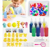 JIAMIAN Set di Giocattoli Modello Creatura dell'Oceano, Set di Giochi dell'Oceano, Giocattolo Puzzle 3D per Bambini, Set Fai da Te Elfo di Cristallo, Adatto per Bambini dai 3 Anni in su