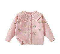 JiAmy Cardigan da Bambina, Maglioni a Maniche Lunghe con Bottoni Uniforme Scuola Cotone Girocollo Le Mezze Stagioni 9-12 Mesi