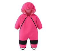 JiAmy Tuta da neve per bambini, in softshell, impermeabile, traspirante, antivento, 9 mesi, 5 anni, Rosa., 5-6 Jahre