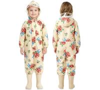 JiAmy Tuta Impermeabile Bambino e Bambina Intera, Tuta Pioggia Leggera con Cappuccio Trasparente, Impermeabile Bambino Antivento per Scuola, Asilo e Fango 1-3 Anni